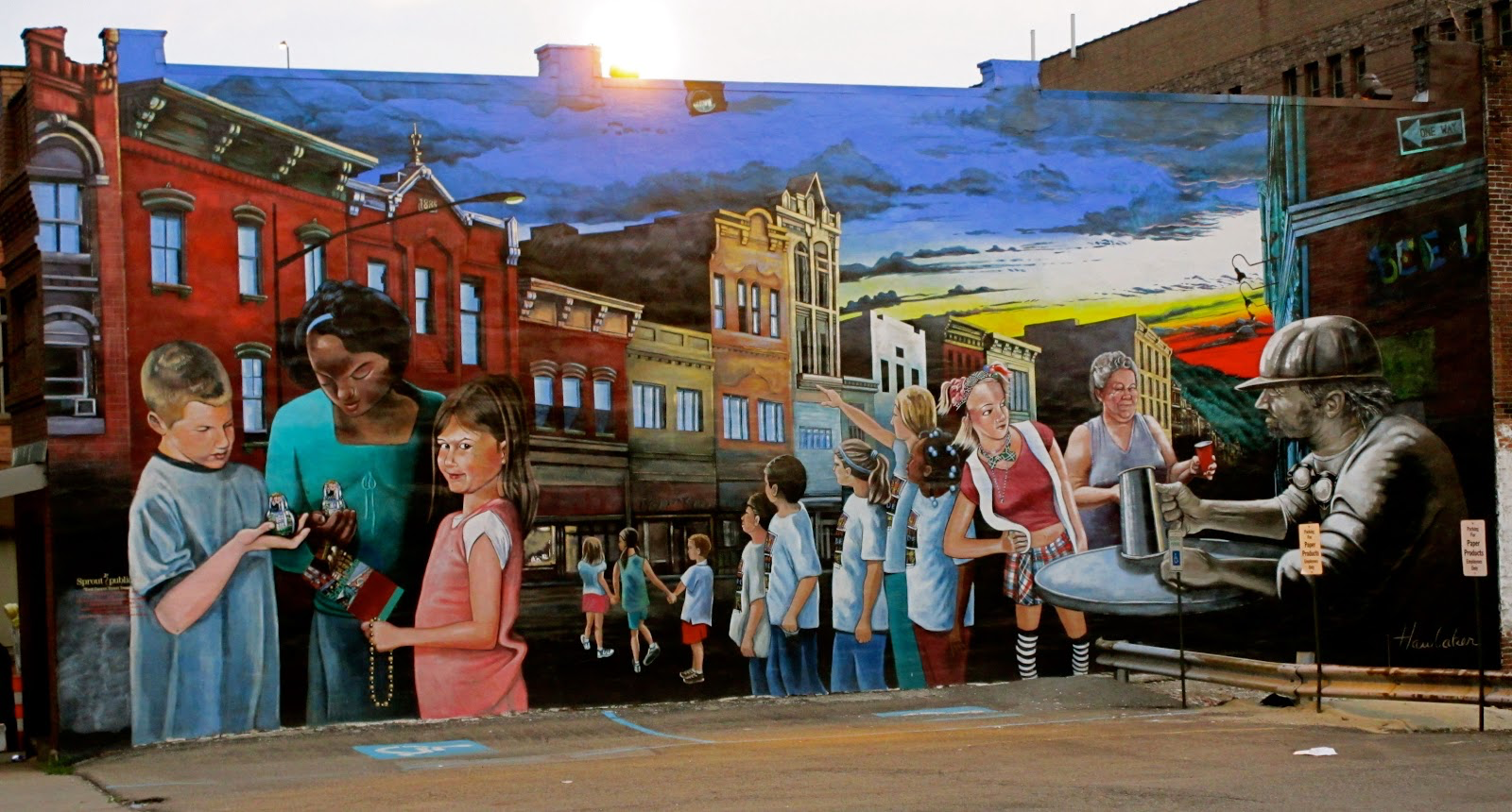 Mural in Pittsburgh South Side at Terminal Way. Funded by the Sprout Fund.   Https://Www.sproutfund.org 